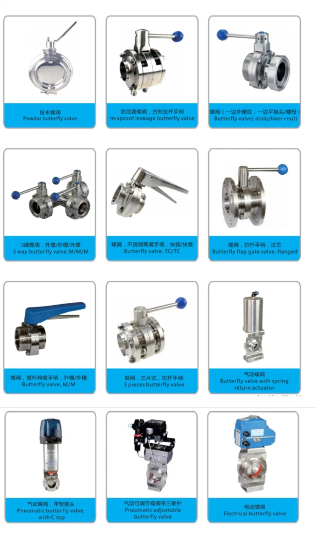 Stainless Steel Hygienic Grade Manual Welded Butterfly Valve (JN-BV1007)